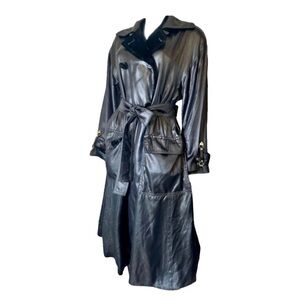 SOLD Dior Vintage vegan leather double breasted trench coat